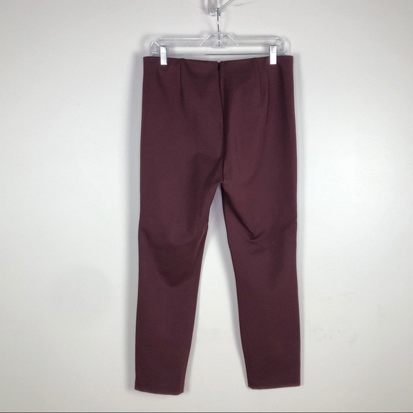 NWT rag & bone Simone Side Striped pants in Burgundy - Picture 9 of 11